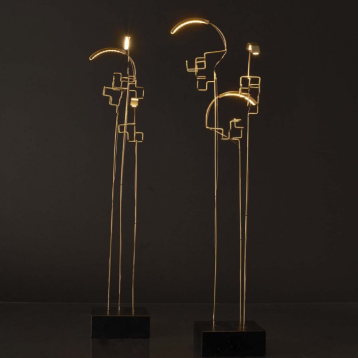 lampe sans fil en laiton boucle